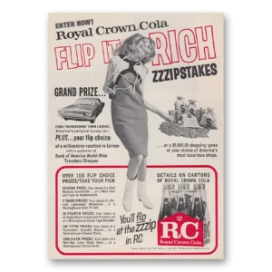 1966 Royal Crown Cola Print Ad | Zzzipstakes