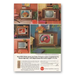 1966 RCA Victor Television Print Ad | Space Age