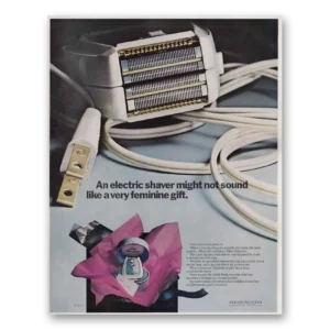1966 Lady Remington Shaver Print Ad | Feminine Gift