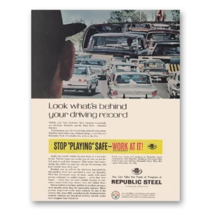 1966 Republic Steel Print Ad | Driving Record