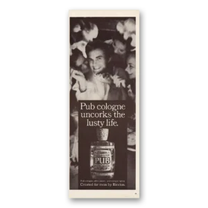 1966 Pub Cologne Print Ad | Uncorks Lusty Life
