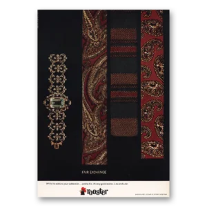 1966 Rooster Ties Print Ad | Ties Fair Exchange