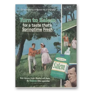 1966 Salem Cigarettes Print Ad | Springtime Fresh