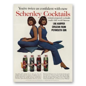 1966 Schenley Whiskey Print Ad | Twice Confident