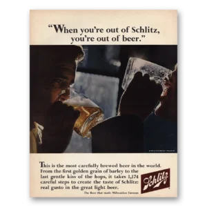 1966 Schlitz Beer Print Ad | Out Schlitz