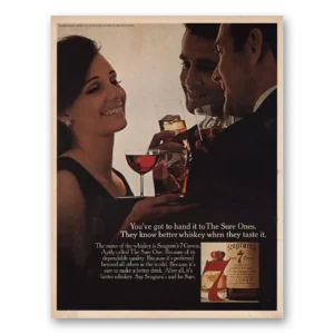 1966 Seagrams 7 Crown Whiskey Print Ad | Sure Ones