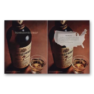 1966 Seagrams 7 Crown Whiskey Print Ad | One Place Where People Like This
