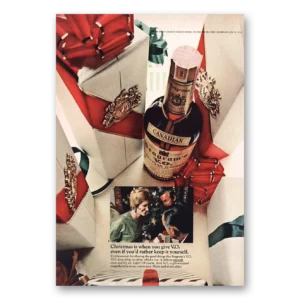 1966 Seagrams VO Whisky Print Ad | Christmas Is When You Give