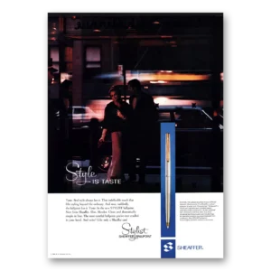 1966 Sheaffers Stylist Pen Print Ad | Style Is Taste