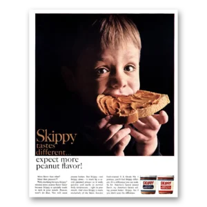 1966 Skippy Peanut Butter Print Ad | Tastes Different