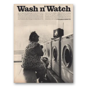 1966 Sony Portable TV Print Ad | Wash N Watch
