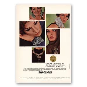 1966 Svarovski Print Ad | Great Designs Costume Jewelry