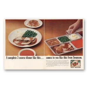 1966 Swanson TV Dinner Print Ad | Turkey Dinner
