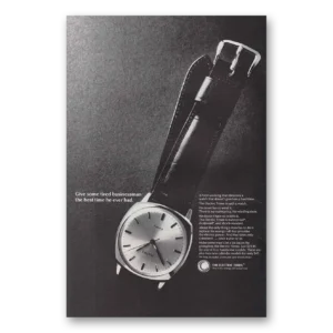 1966 Timex Watch Print Ad | Tired Businessman