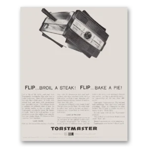 1966 Toastmaster Oven Broiler Print Ad | Flip Broil