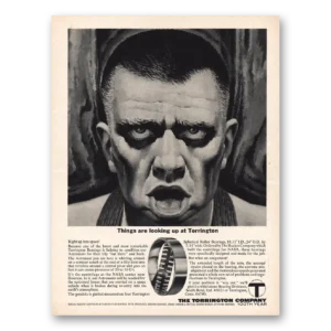 1966 Torrington Roller Bearings Print Ad | Looking Up