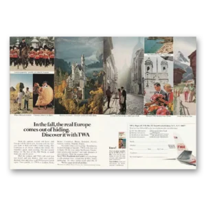 1966 TWA Airlines Print Ad | London Bavaria
