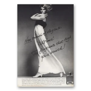 1966 Ultima Perfume Print Ad | Fragrance That Says You’ve Arrived