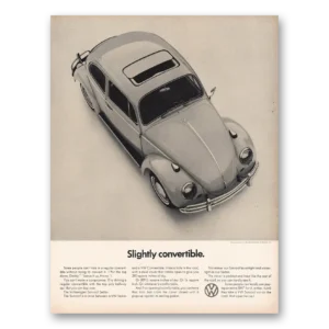1966 Volkswagen Beetle Print Ad | Slightly Convertible