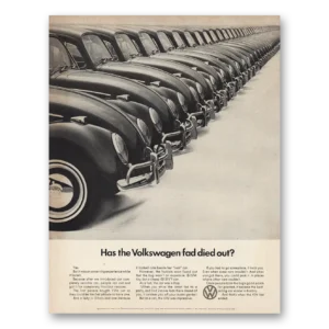 1966 Volkswagen Beetle Print Ad | Fad Died Out