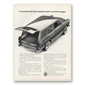 1966 Volkswagen Station Wagon Print Ad | Less Than Honest