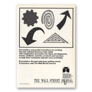 1966 Wall Street Journal Print Ad | Successful Executives Probing