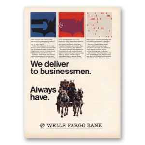 1966 Wells Fargo Bank Print Ad | Businessmen