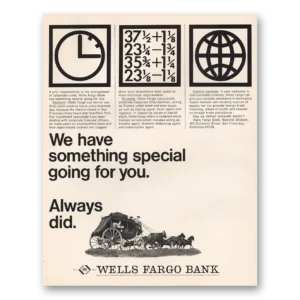 1966 Wells Fargo Bank Print Ad | Something Special