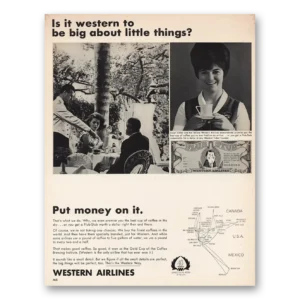 1966 Western Air Lines Print Ad | Big About Little Things