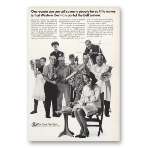 1966 Western Electric Print Ad | Call So Many People