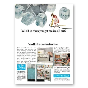 1966 Whirlpool Refrigerator Print Ad | Feel All