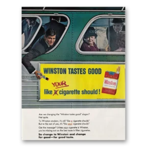 1966 Winston Cigarettes Print Ad | Tastes Good