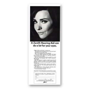 1966 Zenith Hearing Aid Print Ad | Your Eyes