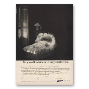 1966 Zenith Hearing Aid Print Ad | Small Cries