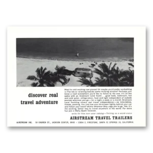 1967 Airstream Trailers Print Ad | Beach Palm Trees