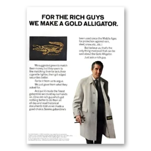 1967 Alligator Coats Print Ad | For Rich Guys