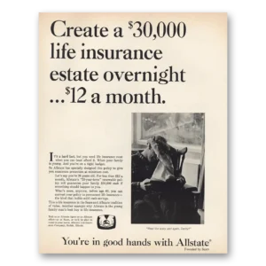 1967 Allstate Insurance Print Ad | Life Insurance