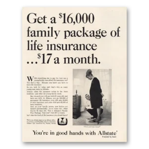 1967 Allstate Insurance Print Ad | Family Life