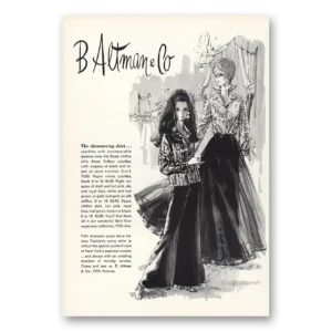 1967 B Altman Print Ad | Shimmering Skirt