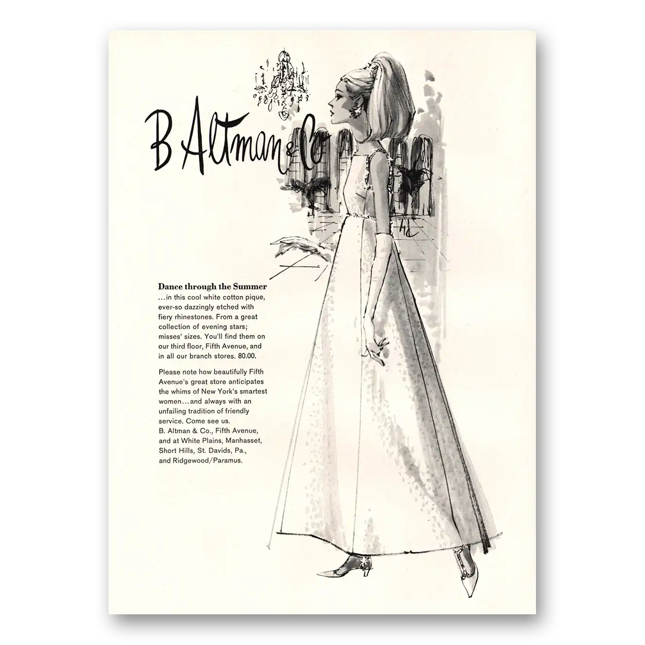 1967 B Altman Print Ad | Dance Through Summer