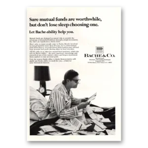 1967 Bache & Co Print Ad | Mutual Funds
