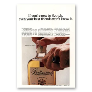 1967 Ballantines Ale Print Ad | Scotch