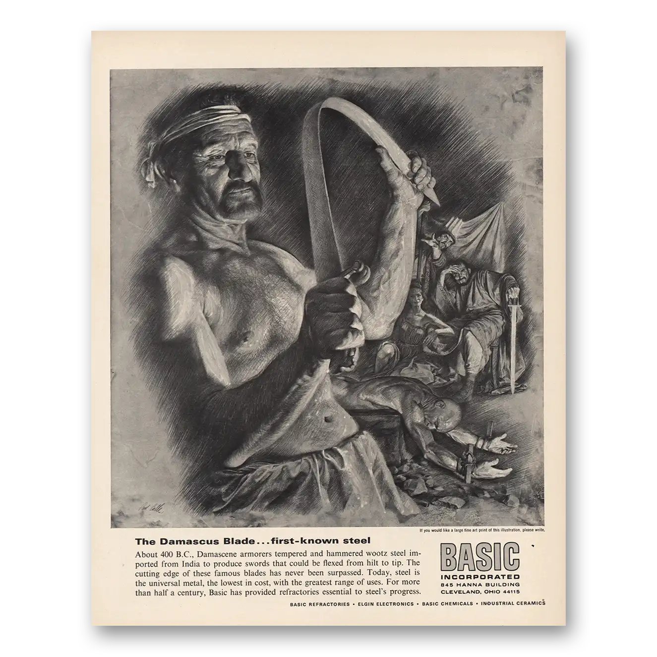 1967 Basic Incorporated Print Ad | Damascus Blade