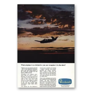 1967 Beechcraft Bonanza Print Ad | Distinctive