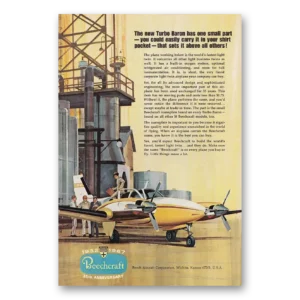 1967 Beechcraft Baron Print Ad | Turbo Baron 35th Anniversary