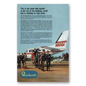 1967 Beechcraft Queen Air Print Ad | Business World