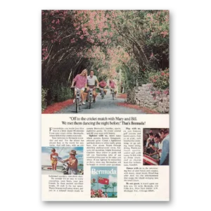 1967 Bermuda Print Ad | Cricket Match