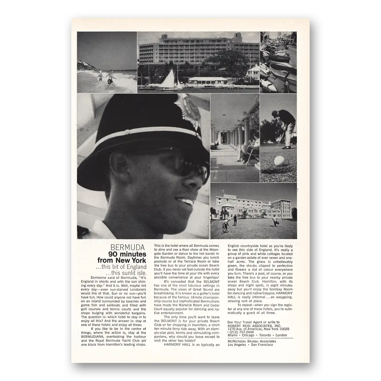 1967 Bermuda Print Ad | 90 Minutes From New York