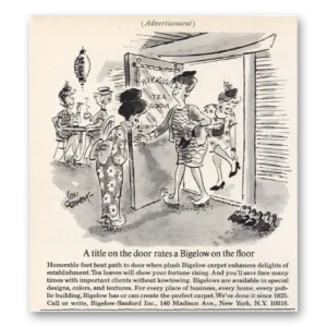 1967 Bigelow Carpet Print Ad | Wakasugi Tea Room