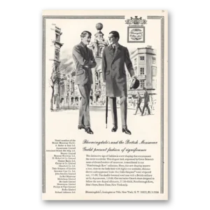 1967 Bloomingdales Print Ad | British Menswear Guild